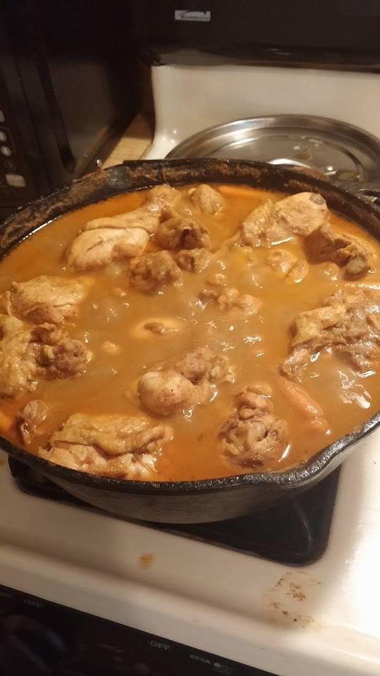 My version of curry chicken nawlings style.