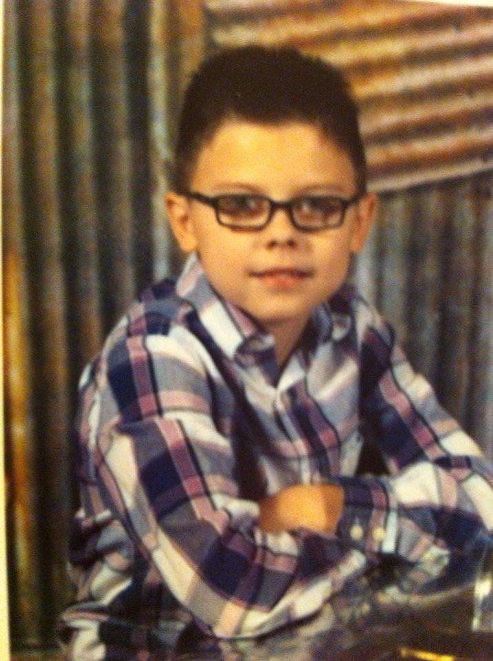 My grandson, Kalub Berry, when he was 9 years old. He looks so cute in his glasses!!!!