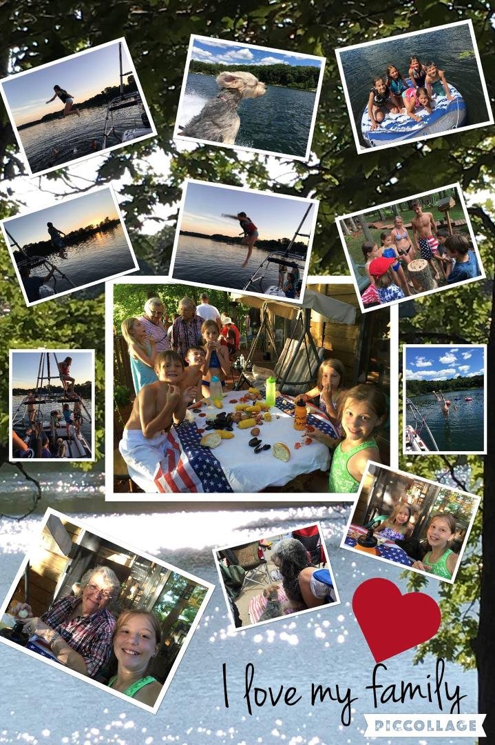 4th of July photo collage created by Hannah (Age 11).