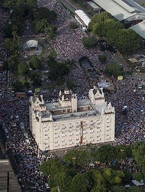 Our Lady of Nazereth procession in Belém, Brazil. Held on the second Sunday of October . It is second to none in the world.