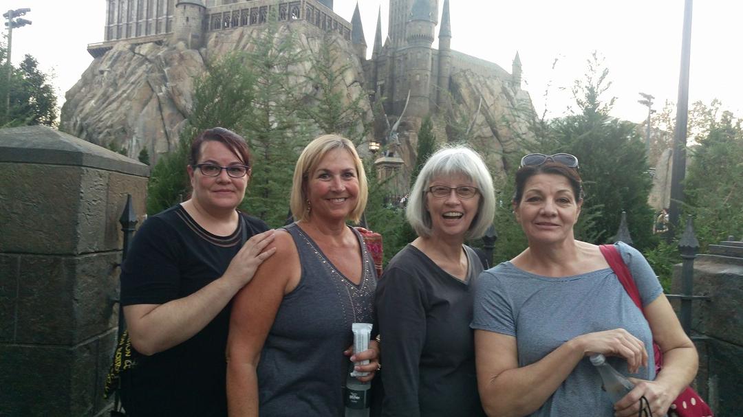In front of Hogwarts!