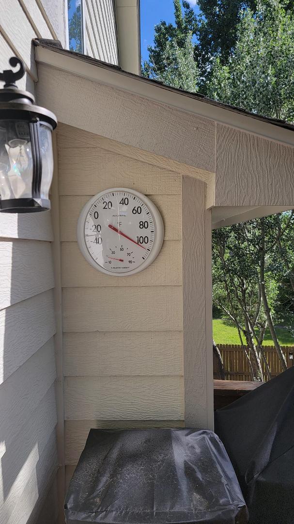 A little warm out on the deck--in the shade.