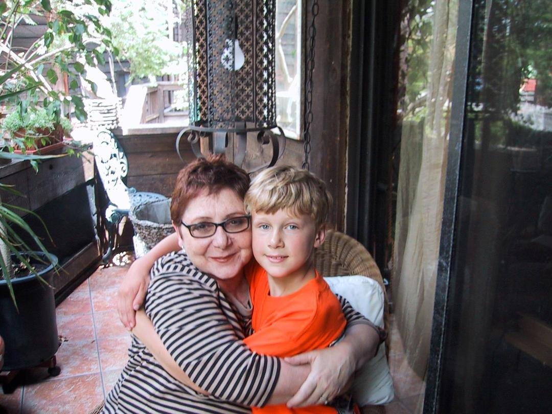 This is my godson and I Matt Moreno on my balcony. He is Paula Spears Waldman's son.
She and I met on day one of my journey through the twelve steps. I LOVE THEM BOTH