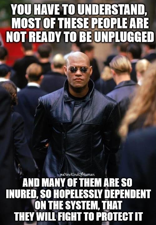 I'm trying to free your mind, Neo. But I can only show you the door. You're the one that has to walk through it.