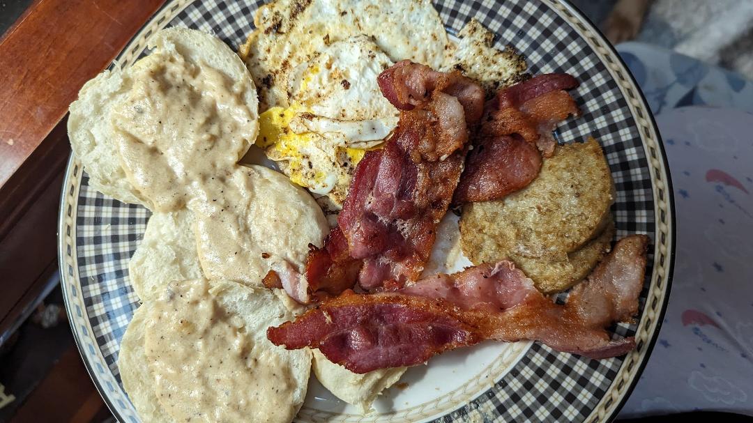 What do you do on a stormy Sunday morning,
You make breakfast 😀