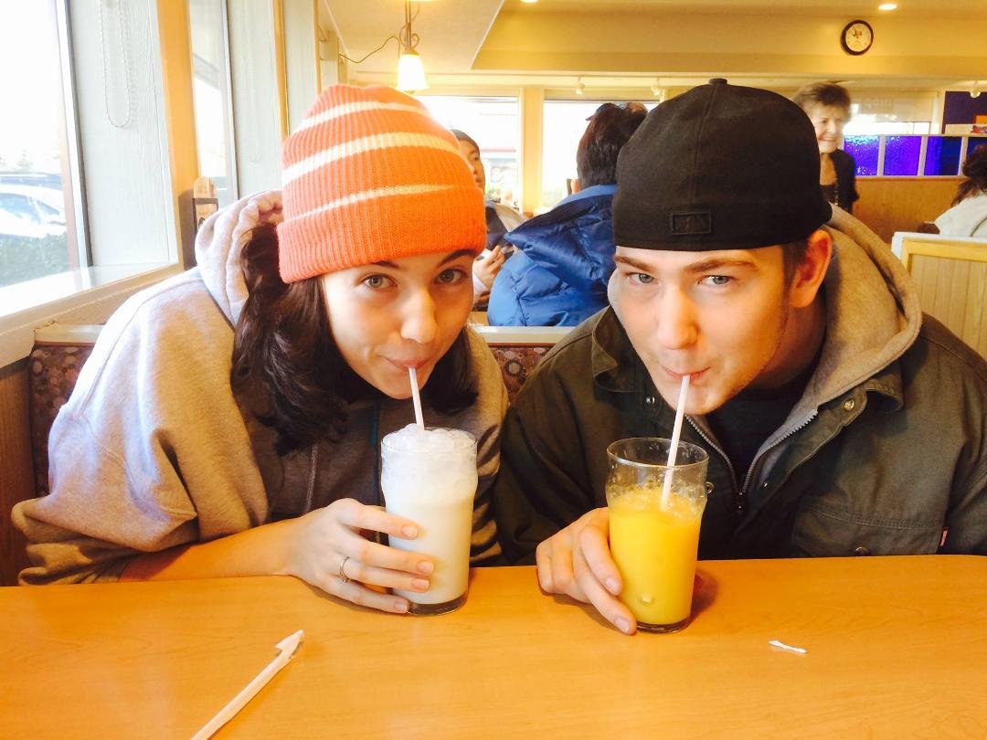 Out to breakfast with The kids.