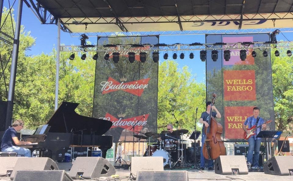 Enjoying the sounds of John Adams group at the Denton Arts Fest!