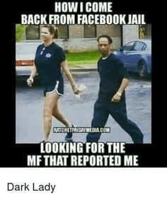Just got out of FB jail