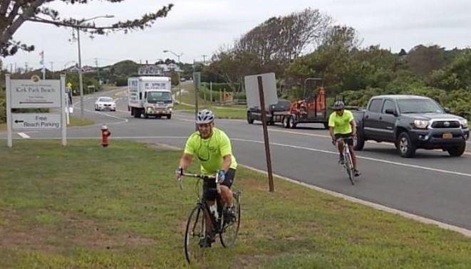 Doug and I finishing Ride to The End For A Friend- Montauk