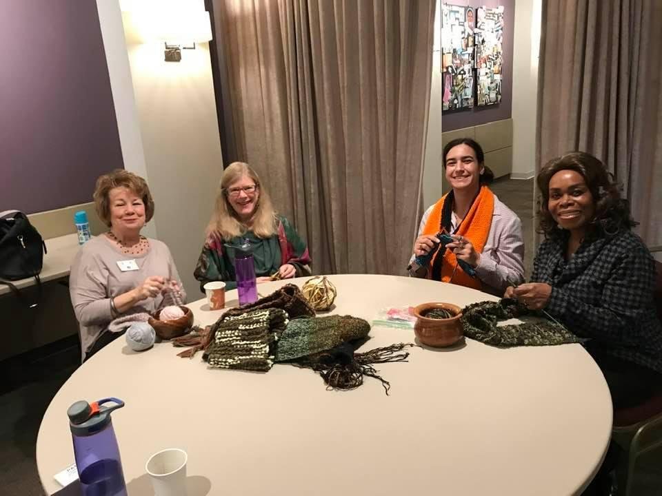 Knitting 🧶 with Renaissance Unity Knitting Circle.