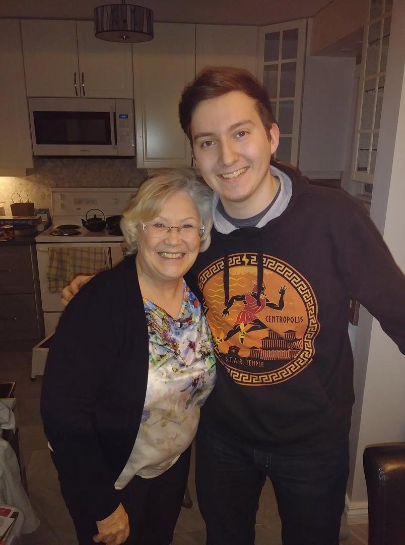 Love this young man who was in my care for many years. So nice that he and his dad came to say goodbye . 
I have been sooo blessed in my nursing practice to care for remarkable young people whoI have seen become superb youn