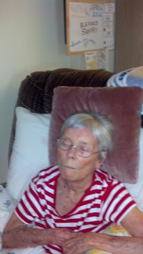 Thank you Jesus for my dear Mom. I cry most every day praying that she not suffer physical nor emotional pain. I pray to be patient in waiting for You to take her home to heaven. I love her so much! Surround her mind in