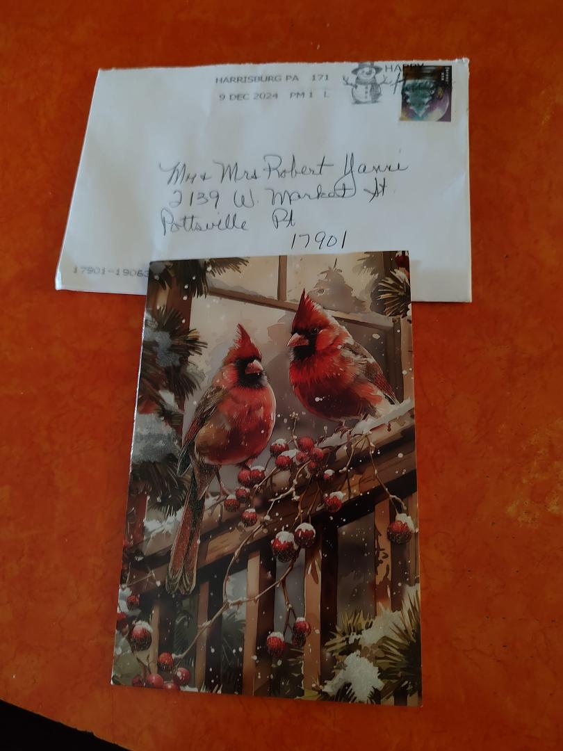 Got this card in the mail ,no return address no signature ,let me know who sent it.