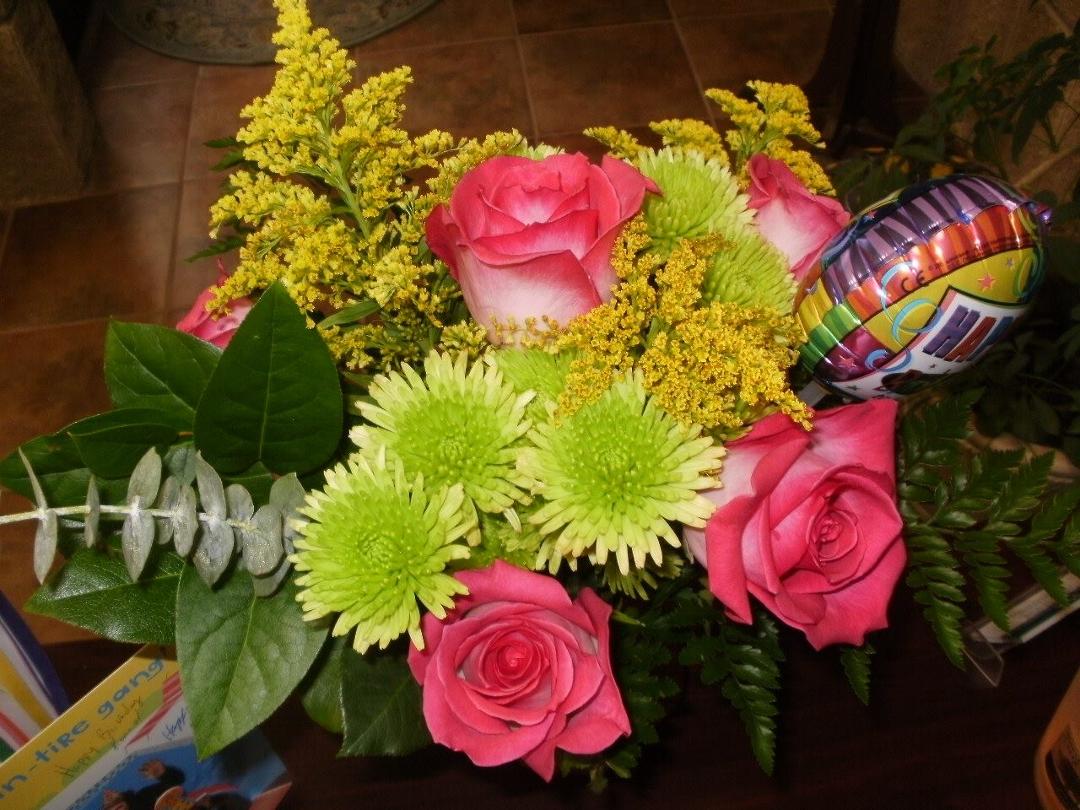 Pretty BD flowers from my bosses yesterday. :)