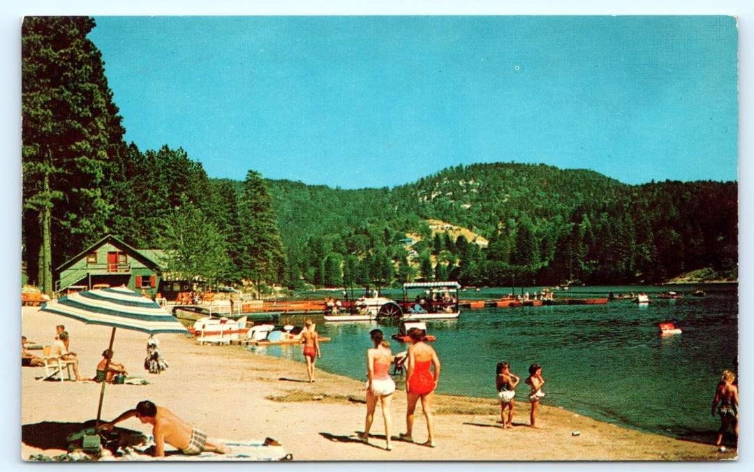 My wife Sharon and I live in a beautiful old mountain town named Crestline, California. Just for the hell'va it I ran it one eBay and came up with great old postcards from back in the 1940's. Great fun to read the older add