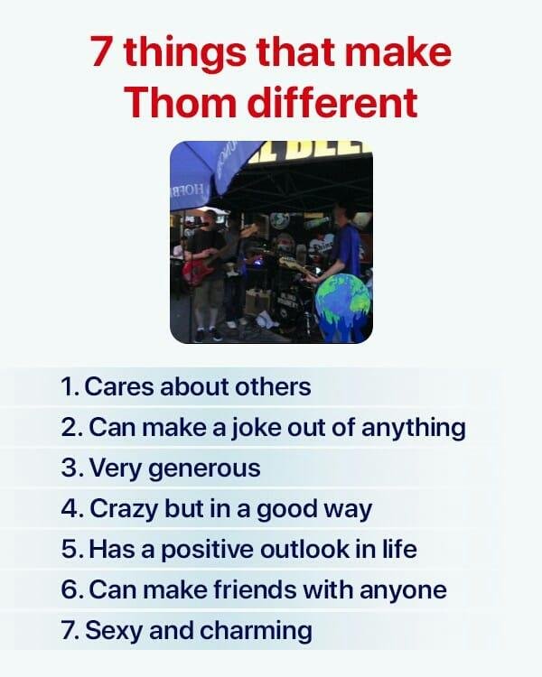 What 7 things make you different? #omg