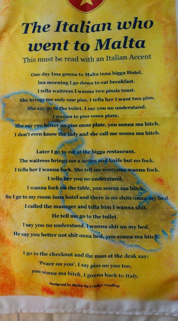 Read this with an Italian accent