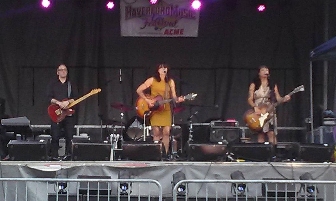 My very special niece Daria Grace with Sasha Dobson at the Haverford Music Festival.