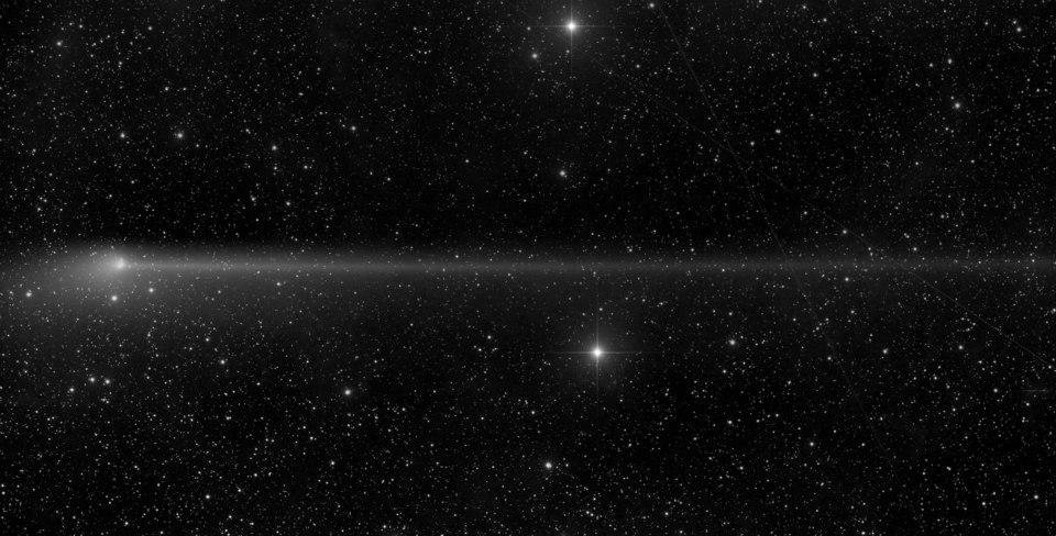 PanSTARRS Anti-Tail Grows
Image Credit & Copyright: Joseph Brimacombe,
Explanation: As planet Earth approached the plane of the Comet PanSTARRS (C/2011 L4) orbit on May 23rd, comet watchers were treated to this view of its