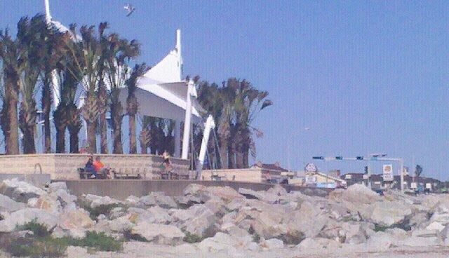 Relaxing, in Galveston getting warmer.