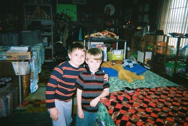 Grandson Jordan and great grandson Caden