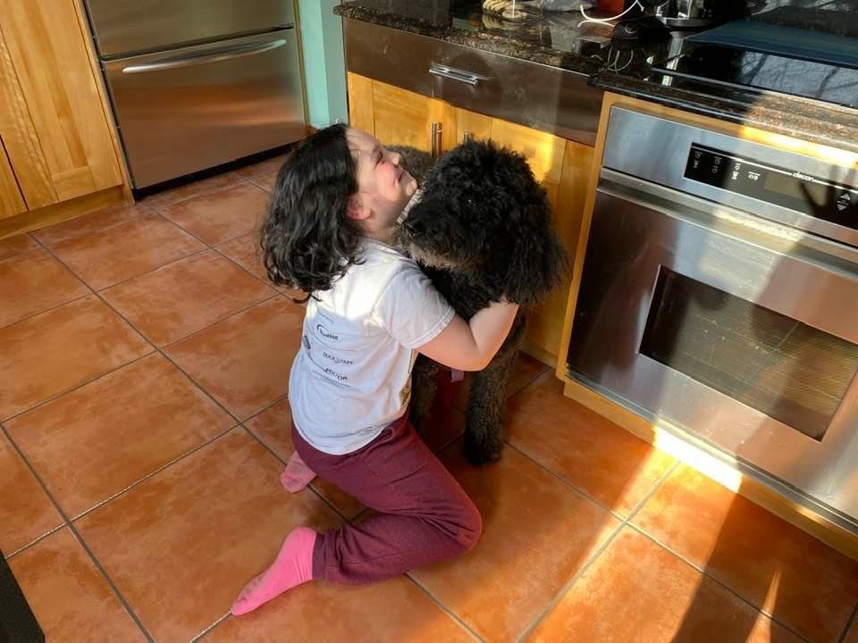 My grandchild Ziva and her “bestie” Maggie