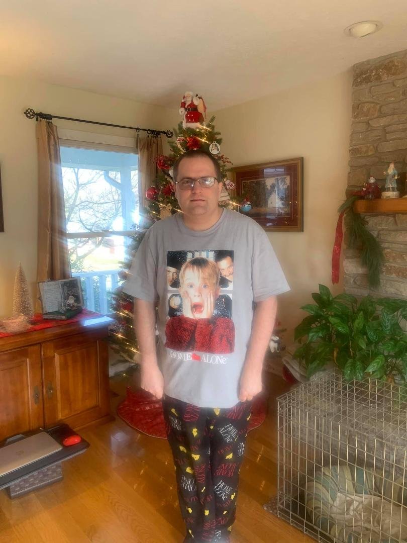 Here are my Christmas pajamas for holiday spirit week at Lifedesigns