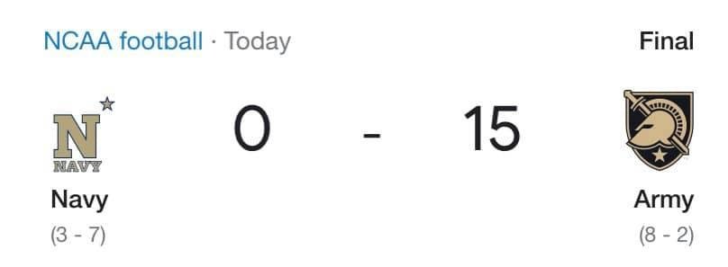 GO ARMY!!! ............ 12/12/20