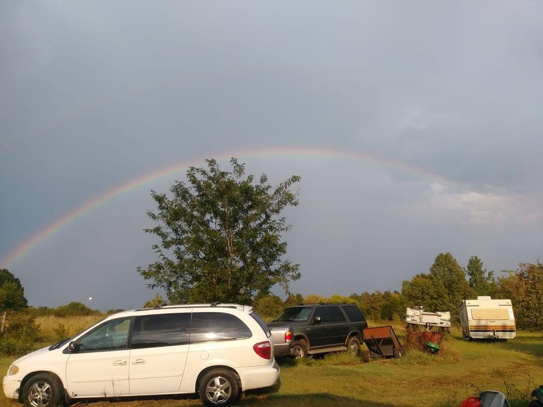 View from our back door after the rain went past.