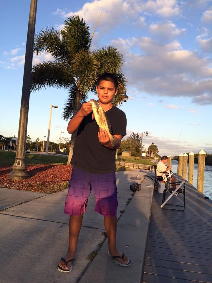 15" red fish caught on live shrimp by Jaiden Meyer
