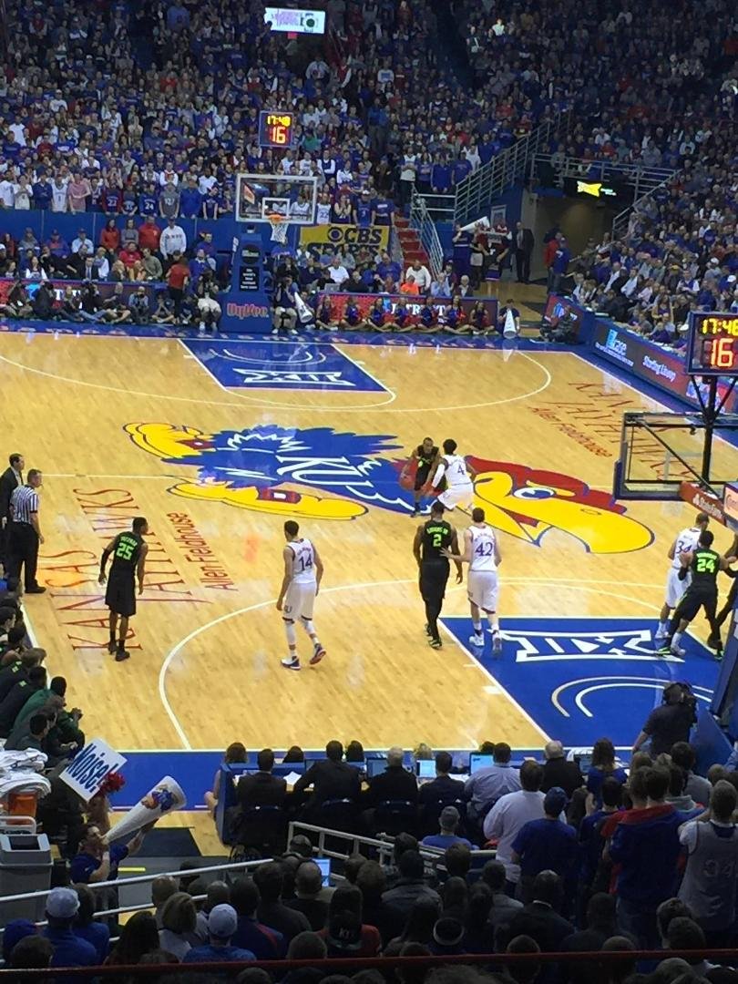KU Basketball at Allen Fieldhouse with the lovely Teddy Lenderman.