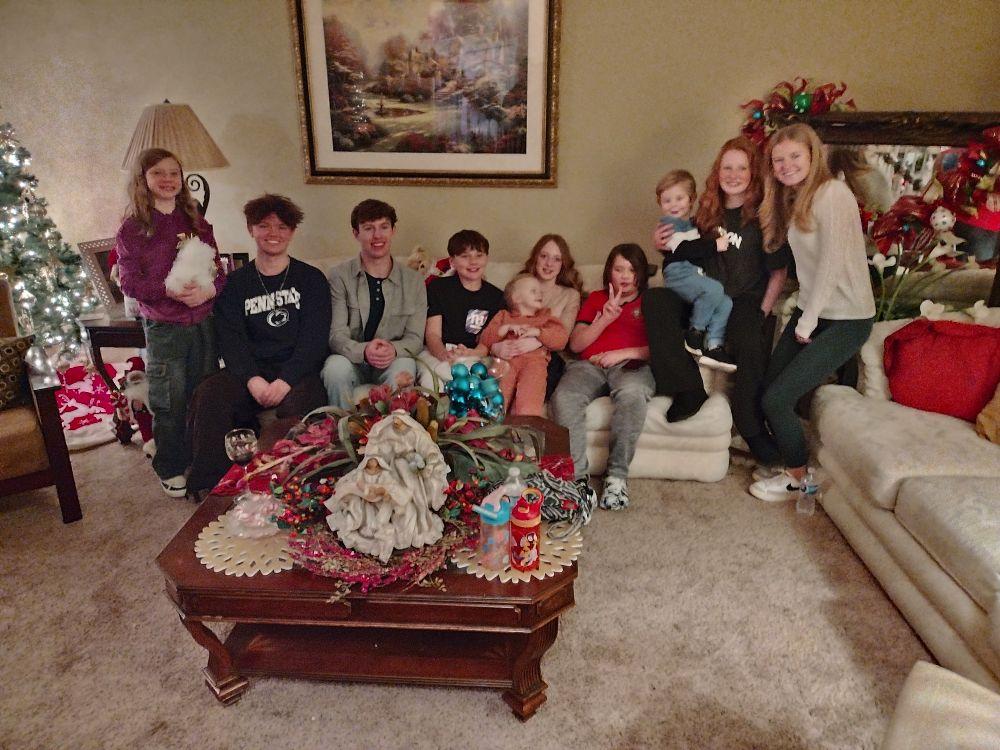 A little late with the Christmas kids photo this year.