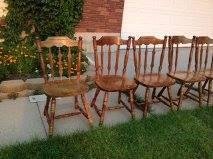 We have 5 wooden chairs that need a home if you need one or all let me know