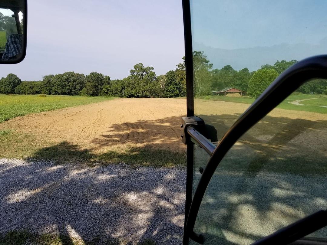 Getting the dove field ready.