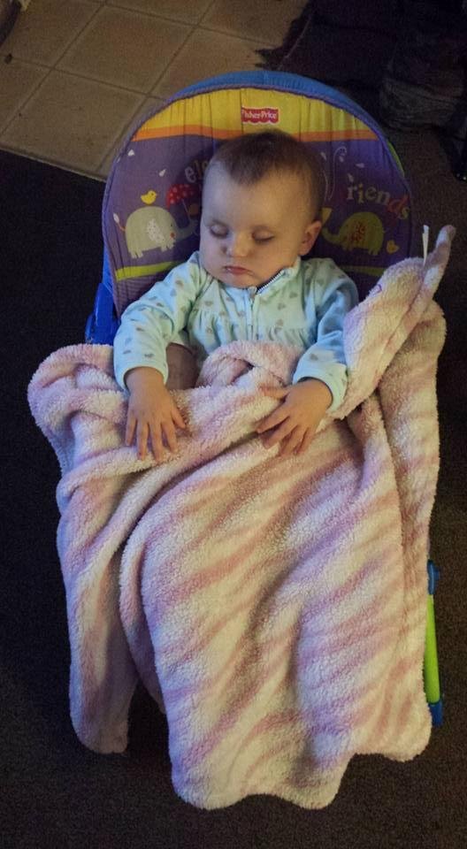 9 months old. So cute, like a sleeping angel