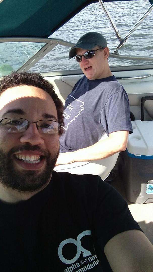Enjoying the lake.