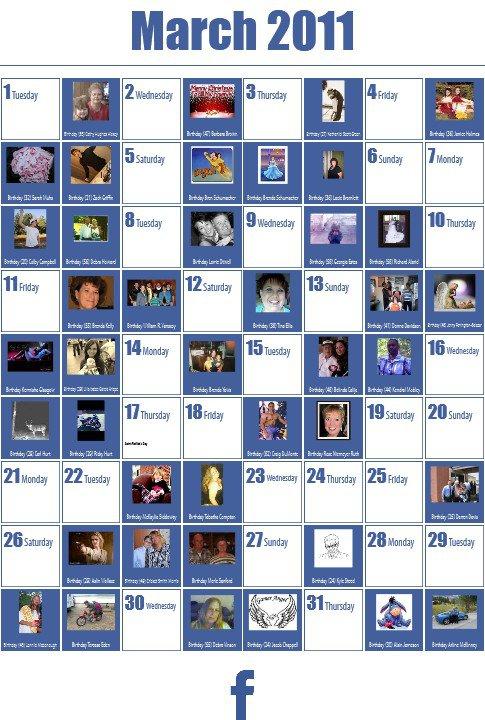 Suzanne Westbrook's album, 2011 Calendar
