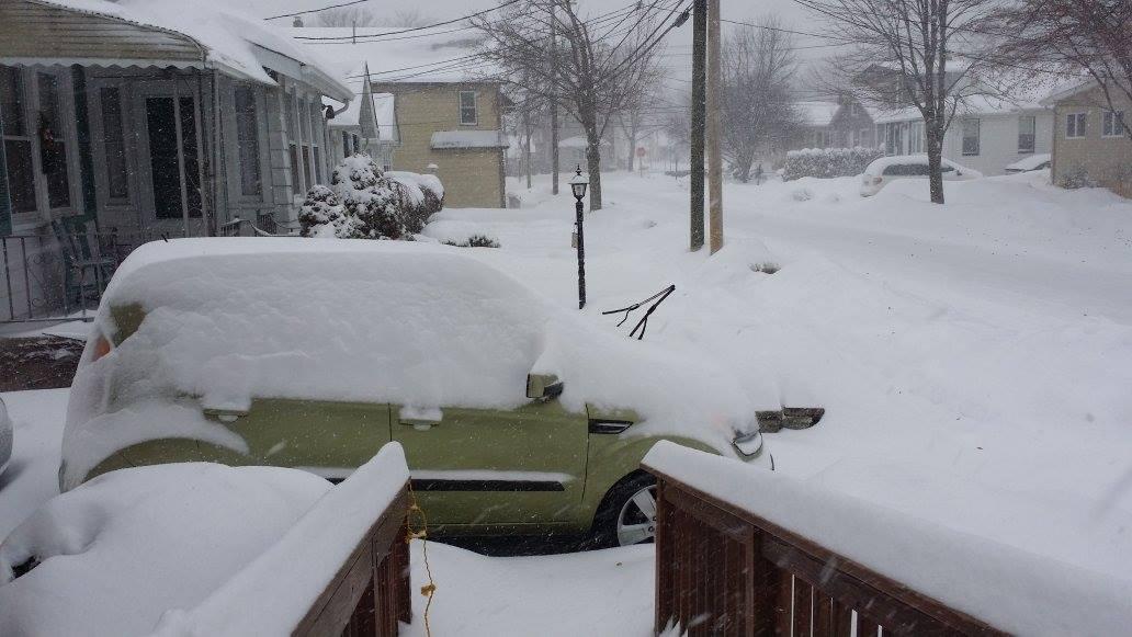 It's a winter wonderland once again in Fair Lawn, NJ. A blizzard. 5 inches fell in the last 1 1/2 hours. Oh joy! More to shovel!!! Don't know where we are going to put when we shovel...... Have a great day one and all....
