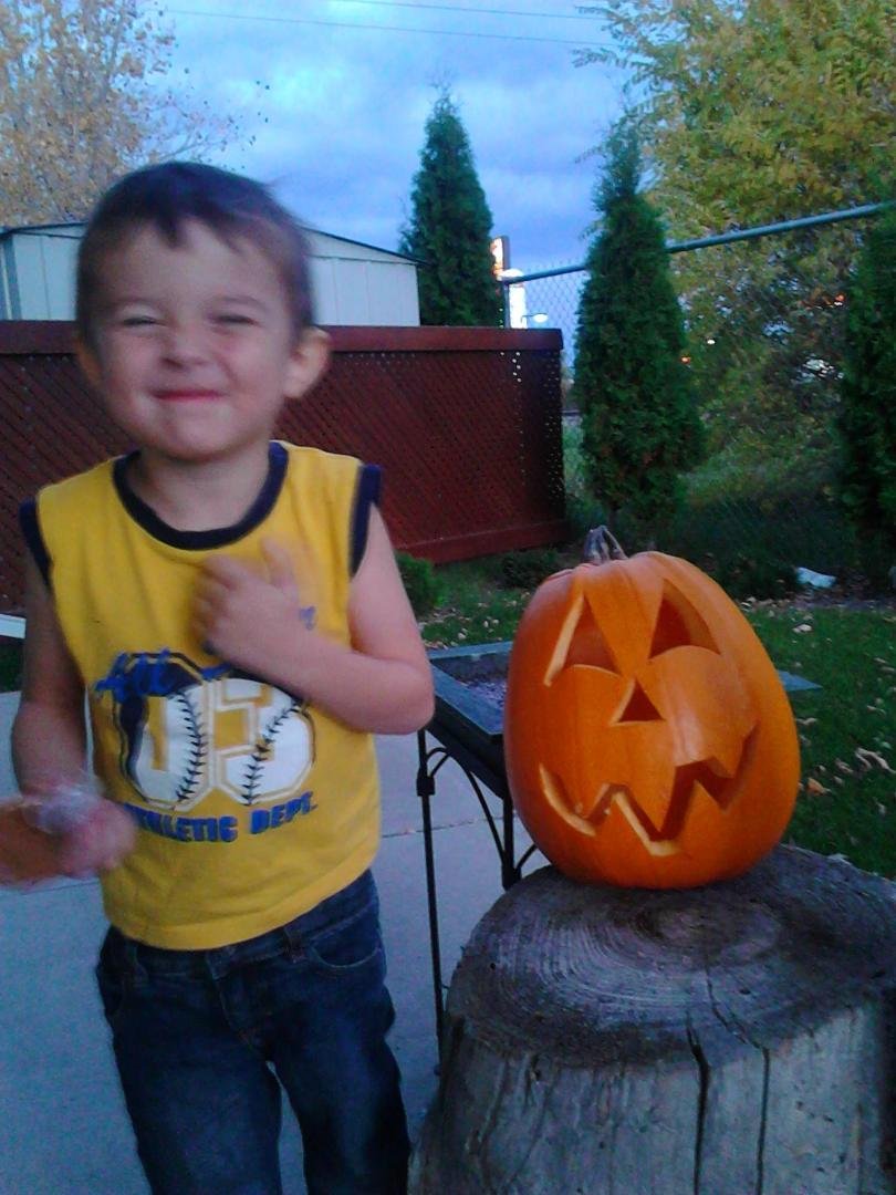 Getting psyched for Halloween.