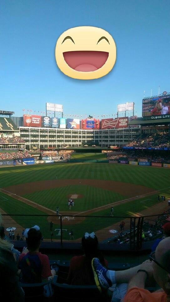 We are at our first Rangers game of the 2015 season...Let's go Rangers.