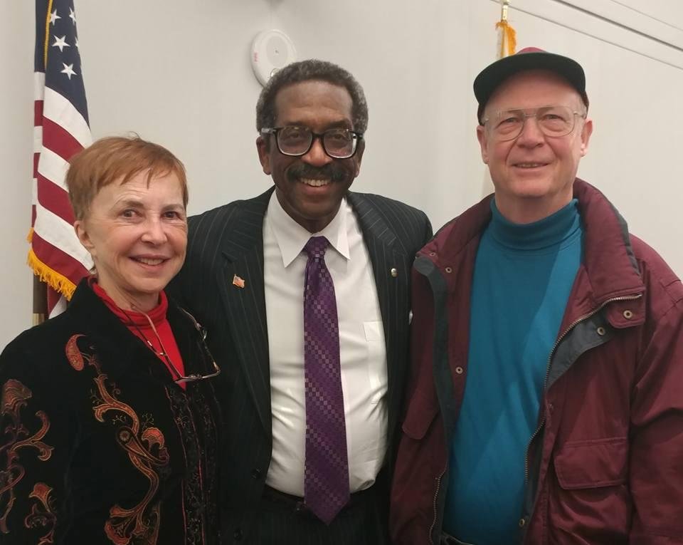 Gerry and l at Nate Miley's swearing in ceremony. Great day. Great Supervisor for District 4.