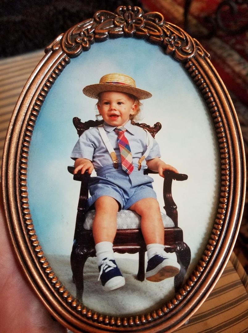 Going through old boxes.
1994 17 months old.