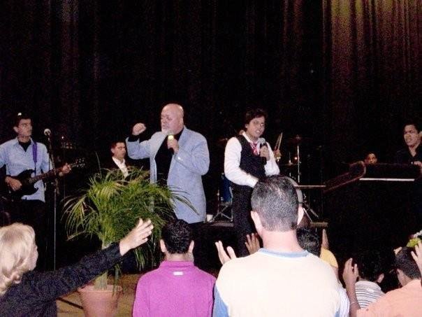Preaching in Maracaibo during my previous visit