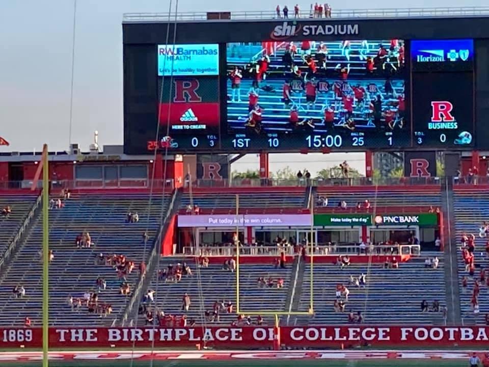 Scarlet and White Rutgers football tonight. My grandson played every offensive snap for victorious Scarlet