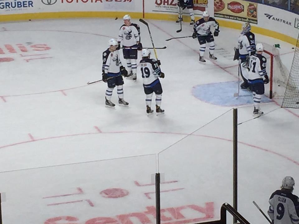 Watching the mile admirals vs the Manitoba moose