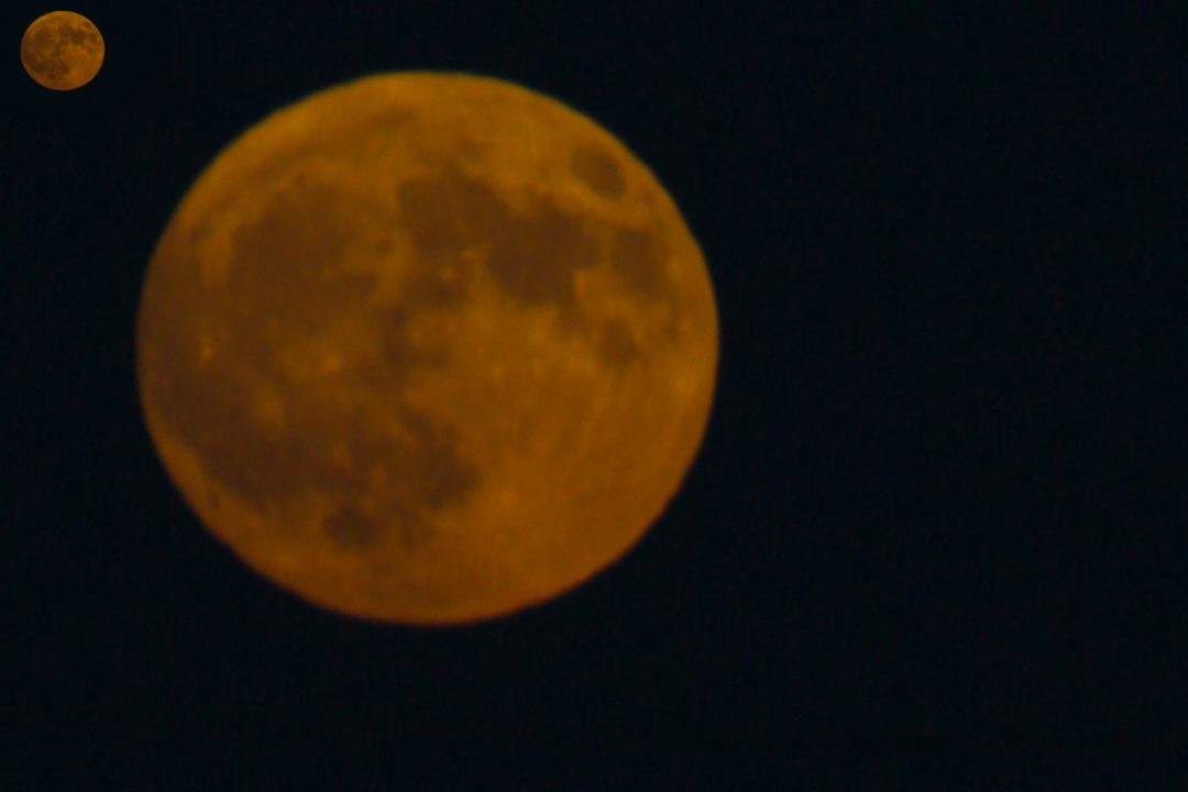 August Moon Rising over the Valley