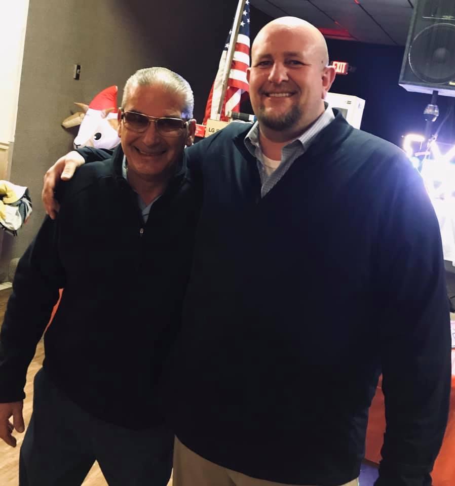 Hangin with the exiled Paul Pritchard at the annual charity Christmas party.