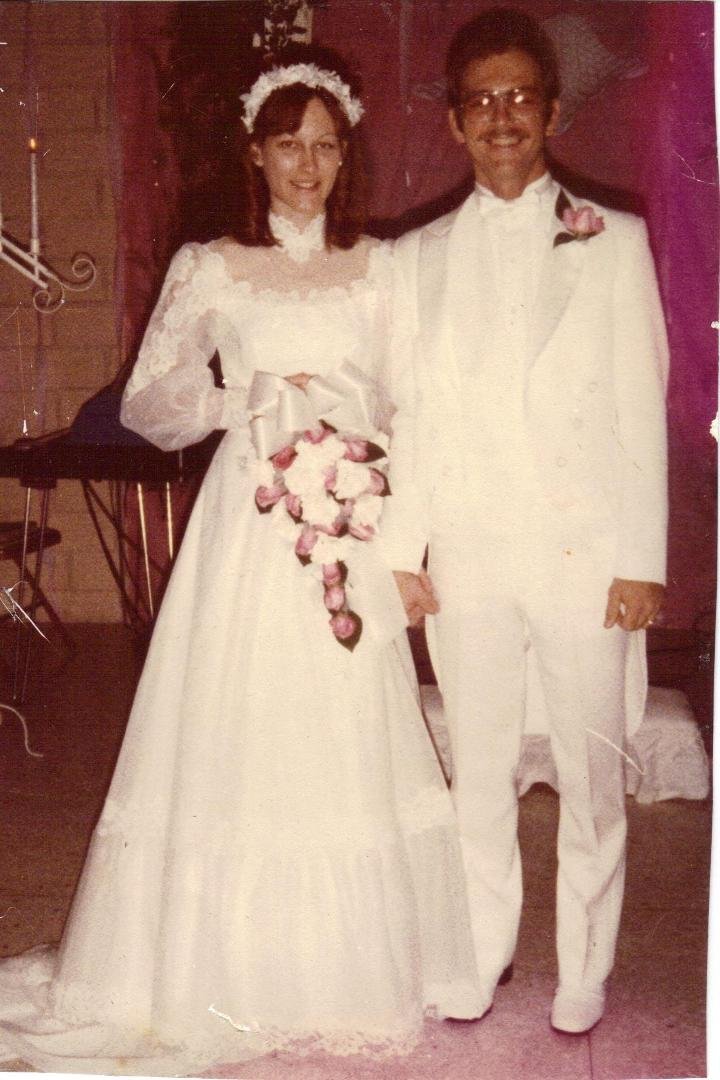 Wedding Picture - March 10, 1983 (One of the few...the photographer messed up his whole roll....only pictures we got were from guests.)