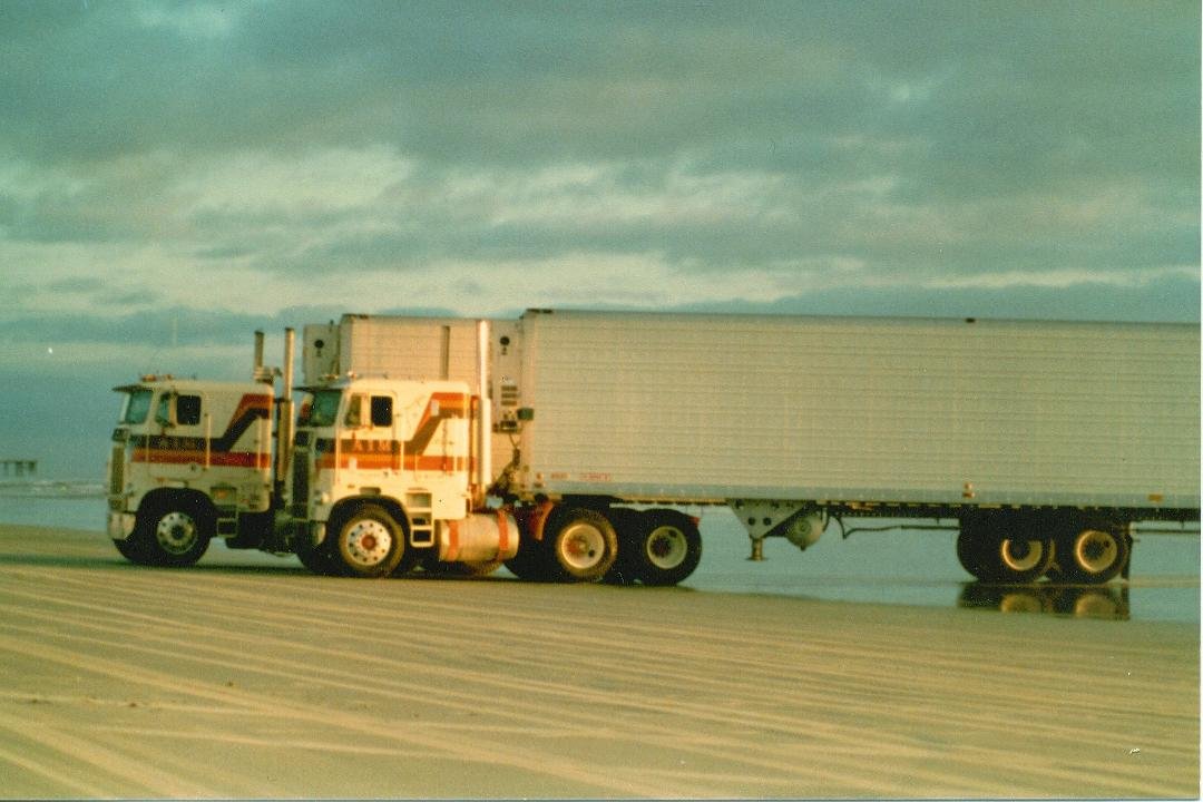 1979 Here we are on Daytona Beach loaded up with oranges for a school fruit sale . those loads were great no broker fee no rush and the kids at the high school unloaded it. wow life was good