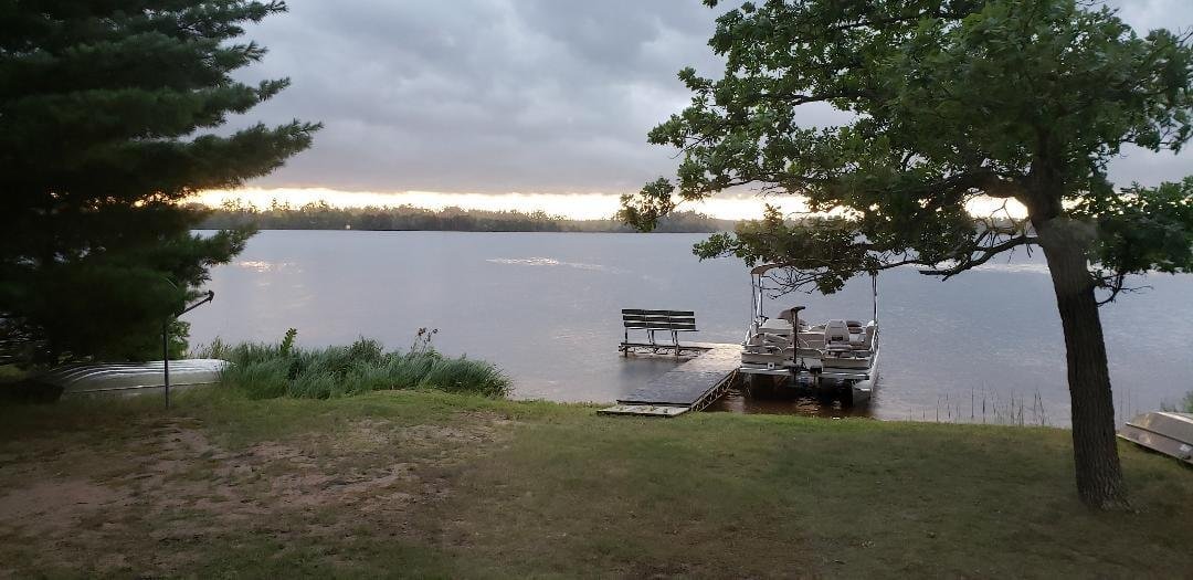 Lake Nicaboyne after a storm passed through.  Thanks to Ken and Dot Busby for letting us stay at their scenic lake house again this year.